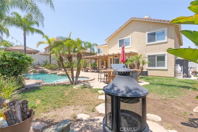 4127 Forest Highlands Cir, Corona, CA 92883 - view of yard with an outdoor pool and a patio