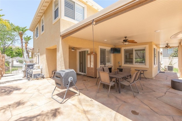 4127 Forest Highlands Cir, Corona, CA 92883 - view of patio / terrace featuring ceiling fan and outdoor dining space