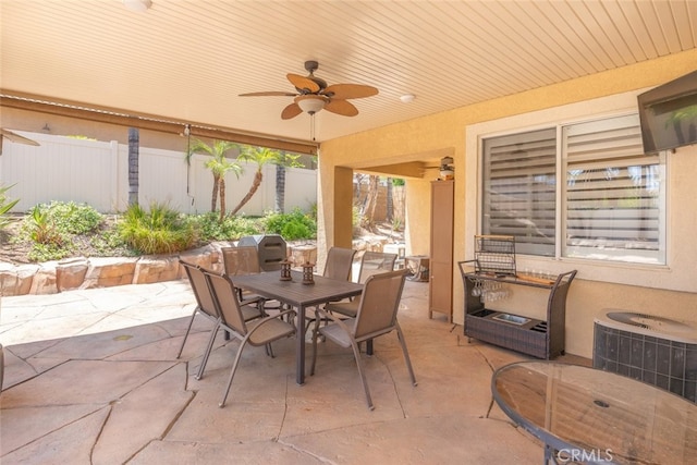4127 Forest Highlands Cir, Corona, CA 92883 - view of patio with outdoor dining space and a ceiling fan