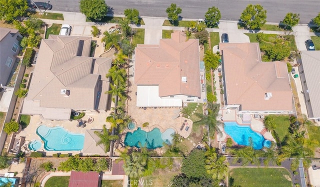 4127 Forest Highlands Cir, Corona, CA 92883 - aerial perspective of suburban area featuring a pool area