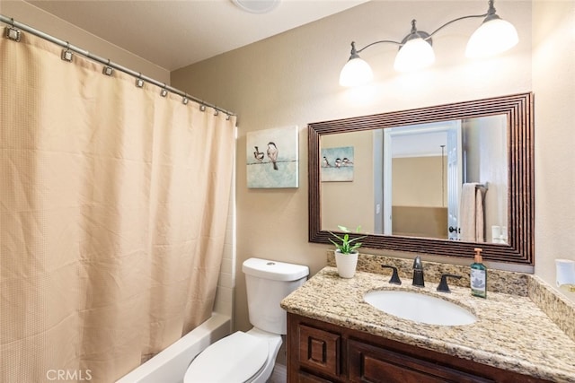 4127 Forest Highlands Cir, Corona, CA 92883 - bathroom featuring toilet, vanity, and shower / tub combo with curtain