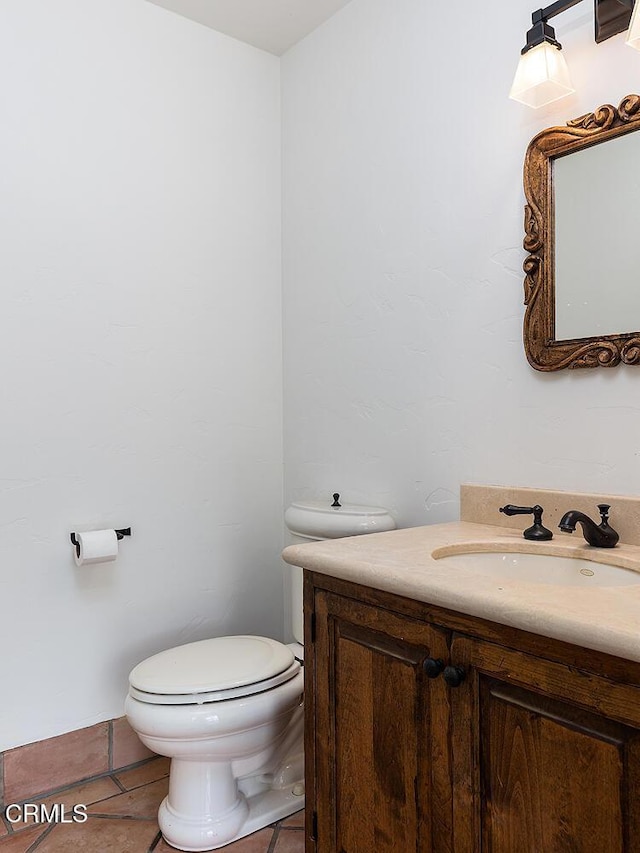 4144 Chevy Chase Dr, La Canada Flintridge, CA 91011 - bathroom with toilet, vanity, and tile patterned floors