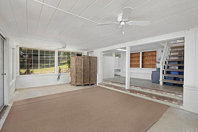 17030 Grand Ave, Lake Elsinore, CA 92530 - view of patio with ceiling fan and stairs