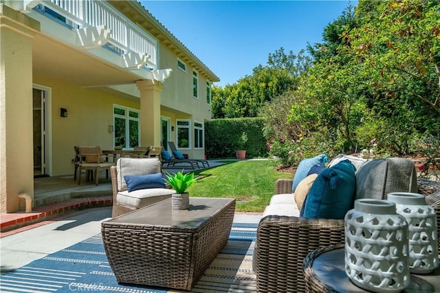 48 Via Porto Grande, Rancho Palos Verdes, CA 90275 - view of patio with a balcony and outdoor lounge area