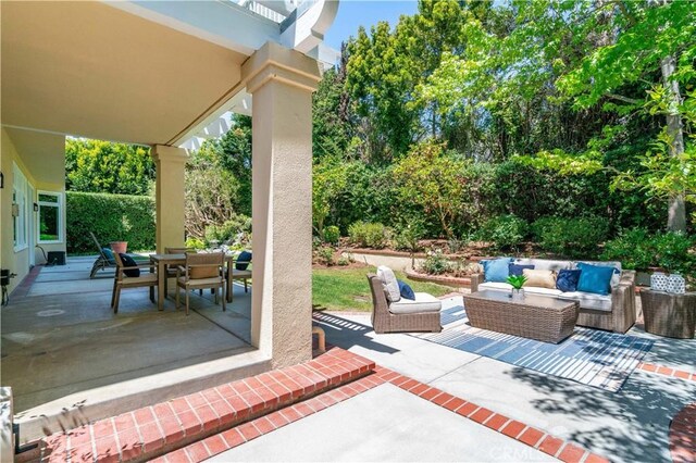 48 Via Porto Grande, Rancho Palos Verdes, CA 90275 - view of patio / terrace featuring an outdoor living space and outdoor dining area