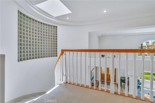 48 Via Porto Grande, Rancho Palos Verdes, CA 90275 - stairway with recessed lighting and a skylight