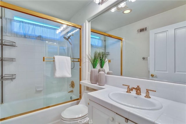48 Via Porto Grande, Rancho Palos Verdes, CA 90275 - full bathroom with vanity, shower / bath combination with glass door, and toilet