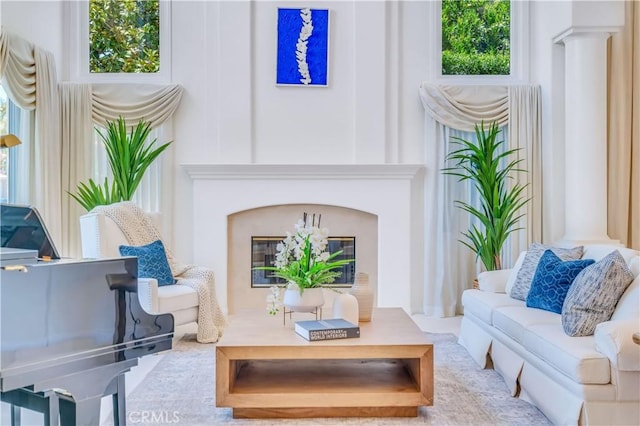 48 Via Porto Grande, Rancho Palos Verdes, CA 90275 - living room featuring a fireplace