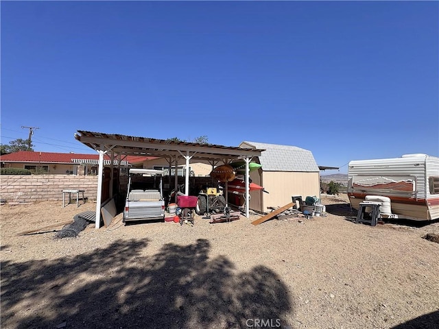 27568 Linda Vista Rd, Barstow, CA 92311 - view of shed featuring a carport