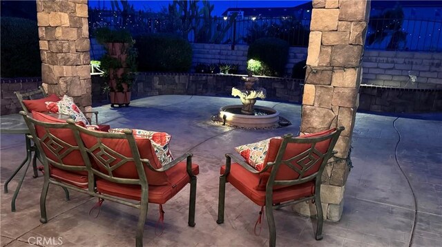 27568 Linda Vista Rd, Barstow, CA 92311 - patio at twilight featuring a patio