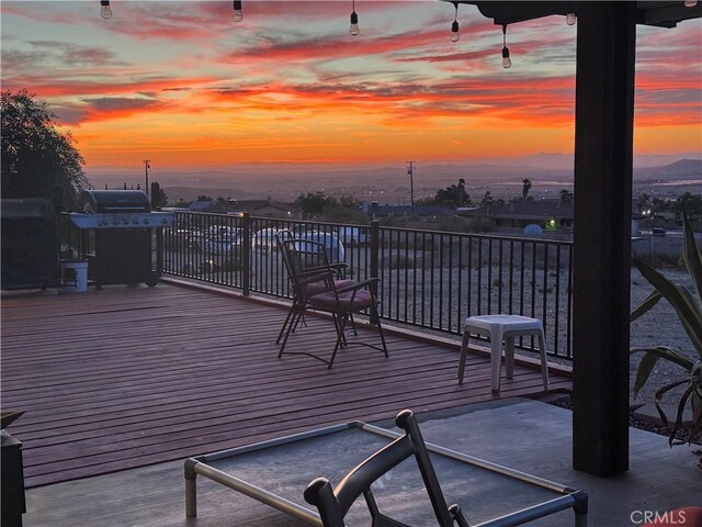 27568 Linda Vista Rd, Barstow, CA 92311 - deck at dusk with grilling area