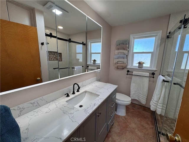 27568 Linda Vista Rd, Barstow, CA 92311 - full bath featuring healthy amount of natural light, vanity, and a stall shower