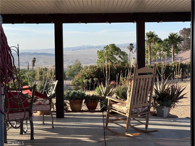 27568 Linda Vista Rd, Barstow, CA 92311 - view of patio / terrace featuring a mountain view