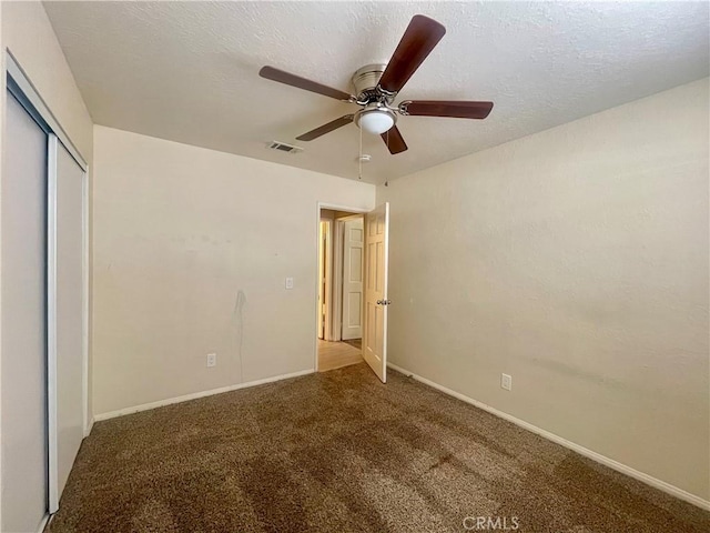 1305 Herzel Ave, Lancaster, CA 93535 - unfurnished bedroom with carpet flooring, a closet, baseboards, and a ceiling fan