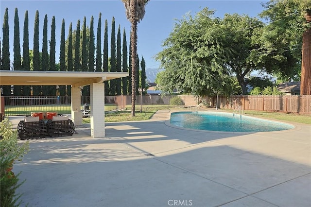 251 W Le Roy Ave, Arcadia, CA 91007 - view of pool featuring a patio area, a fenced backyard, and an outdoor living space