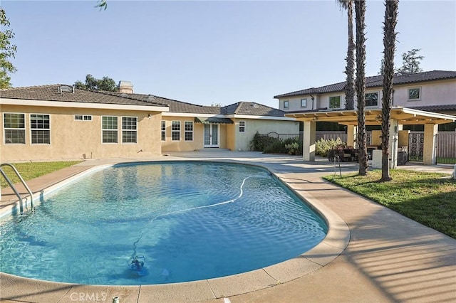 251 W Le Roy Ave, Arcadia, CA 91007 - view of pool with a pergola, a patio, and french doors