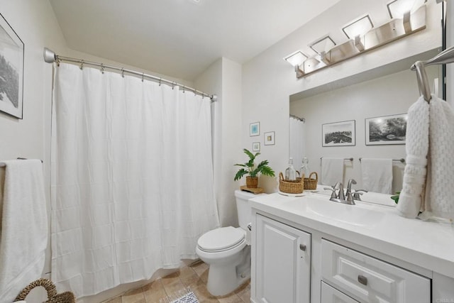 7930 Mission Center Ct Unit F, San Diego, CA 92108 - full bathroom with toilet, vanity, and a shower with curtain