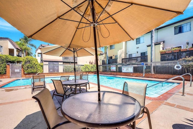 7930 Mission Center Ct Unit F, San Diego, CA 92108 - community pool featuring a patio