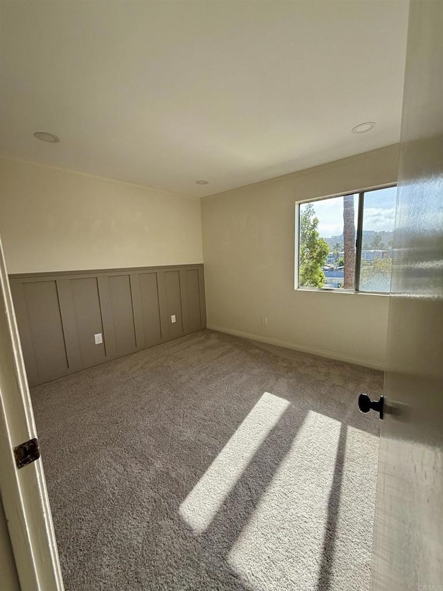 7930 Mission Center Ct Unit F, San Diego, CA 92108 - carpeted empty room with wainscoting