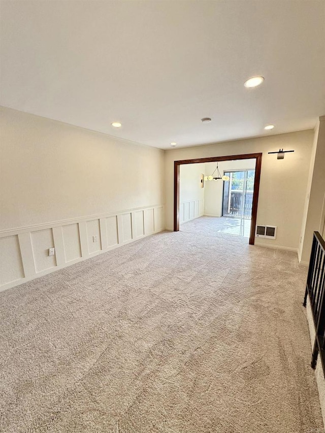 7930 Mission Center Ct Unit F, San Diego, CA 92108 - spare room with light colored carpet and recessed lighting