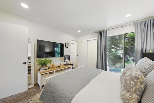 7930 Mission Center Ct Unit F, San Diego, CA 92108 - carpeted bedroom featuring recessed lighting