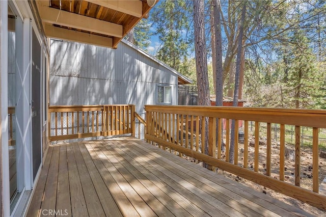 33079 Ridge Rd, Arrowbear, CA 92382 - view of wooden deck