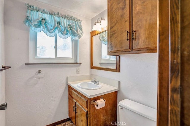 33079 Ridge Rd, Arrowbear, CA 92382 - bathroom with vanity and toilet