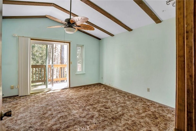33079 Ridge Rd, Arrowbear, CA 92382 - empty room featuring ceiling fan and carpet flooring