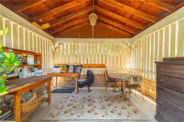 44044 11th St E, Lancaster, CA 93535 - office area featuring wooden ceiling