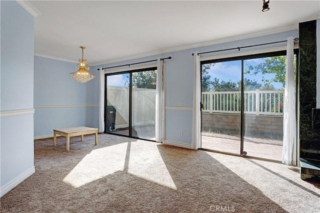 22809 Chardonnay Dr Unit 2, Diamond Bar, CA 91765 - empty room featuring carpet and ornamental molding