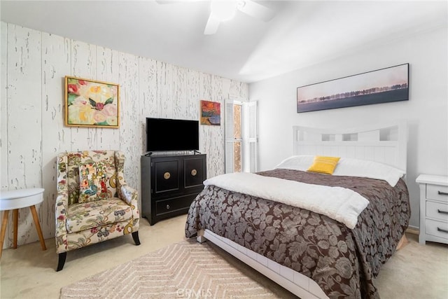 4505 California Ave Unit 506, Long Beach, CA 90807 - bedroom featuring light carpet and ceiling fan