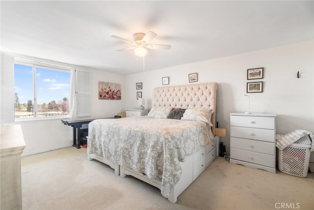 4505 California Ave Unit 506, Long Beach, CA 90807 - bedroom featuring light colored carpet and a ceiling fan
