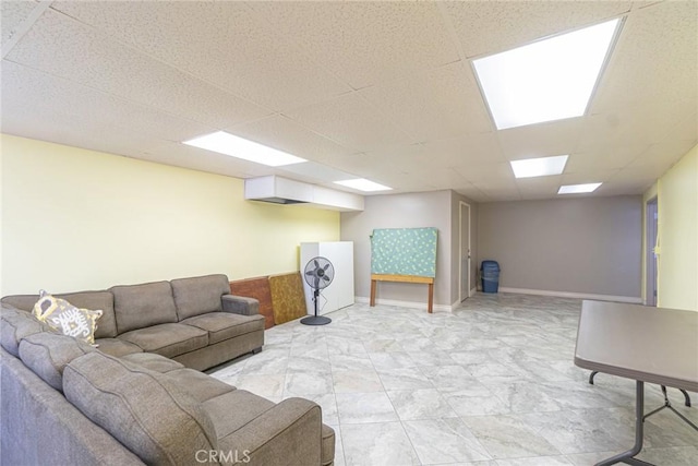 4505 California Ave Unit 506, Long Beach, CA 90807 - living area featuring a drop ceiling