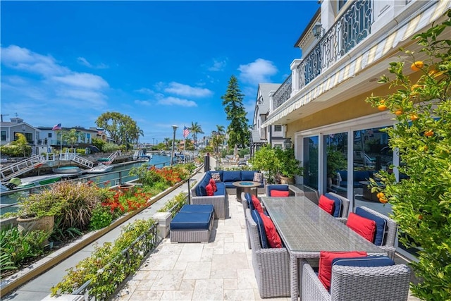 59 Rivo Alto Canal, Long Beach, CA 90803 - view of patio / terrace featuring an outdoor living space