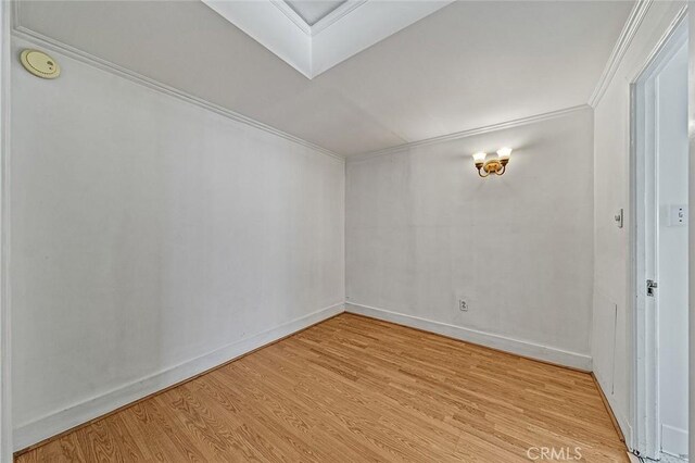 315 W 3rd St Unit 203, Long Beach, CA 90802 - spare room featuring wood finished floors, crown molding, baseboards, and a smoke detector