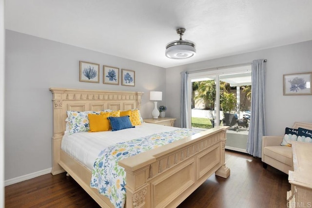 5918 Germaine Ln, La Jolla, CA 92037 - bedroom with dark wood-style floors and baseboards