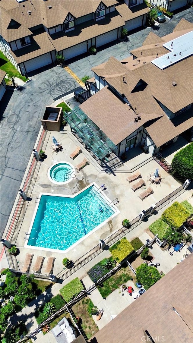 13321 Meyer Rd Unit B, Whittier, CA 90605 - aerial view of a pool
