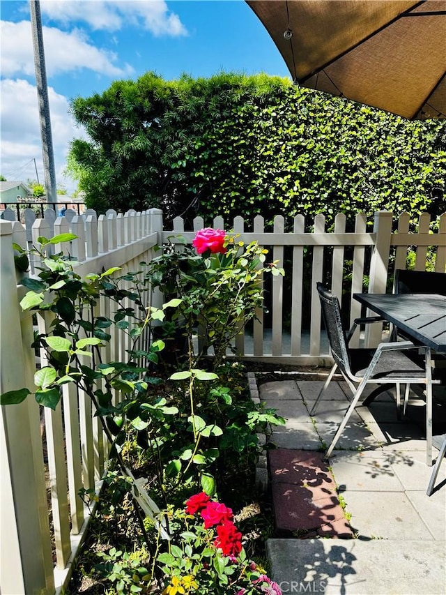 13321 Meyer Rd Unit B, Whittier, CA 90605 - balcony with outdoor dining space and a patio