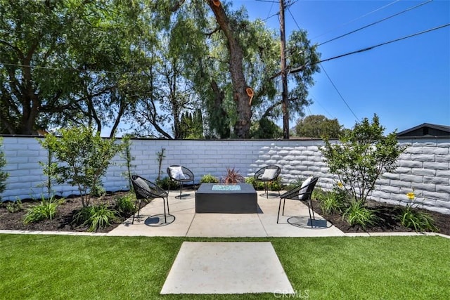 13181 Olympia Way N, Tustin, CA 92705 - view of patio with a fire pit