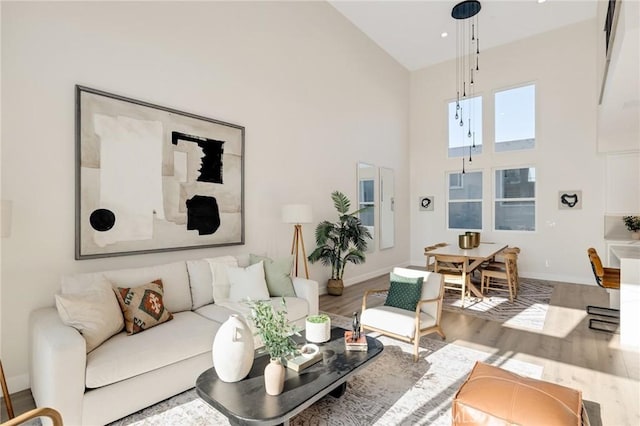 1802 Blossom Ln, Redondo Beach, CA 90278 - living area with high vaulted ceiling and wood finished floors
