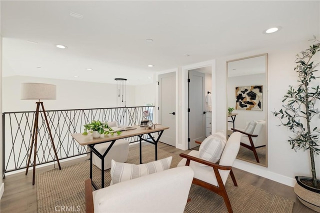 1802 Blossom Ln, Redondo Beach, CA 90278 - office featuring light wood-style floors and recessed lighting