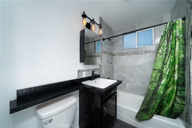 15251 Cedarwood Ave, Midway City, CA 92655 - full bathroom with shower / bath combo, toilet, and vanity