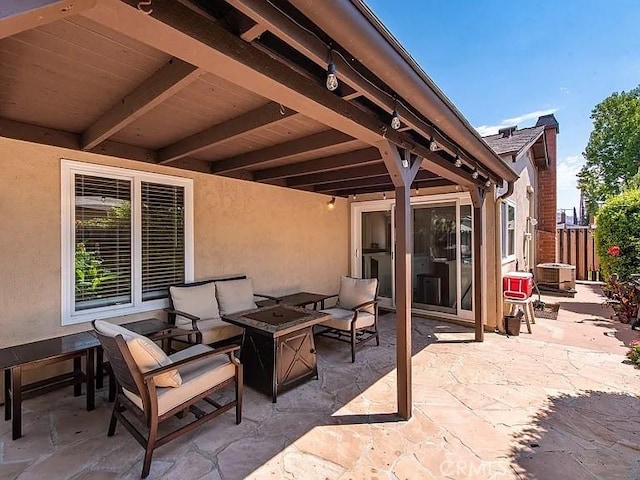 1761 Damon St, Simi Valley, CA 93063 - view of patio with an outdoor living space with a fire pit