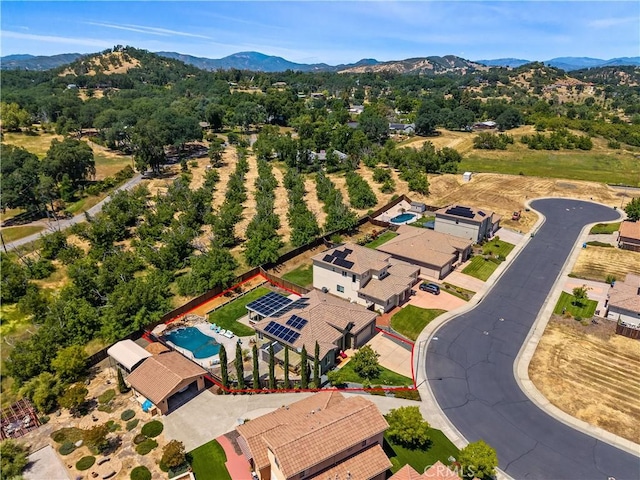 283 Katie Ct, Lakeport, CA 95453 - drone / aerial view of a mountainous background and a pool