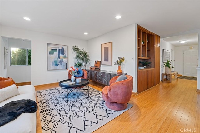 745 Crane Blvd, Los Angeles, CA 90065 - living room with light wood-style floors, baseboards, and recessed lighting