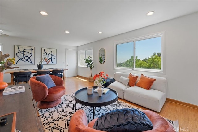 745 Crane Blvd, Los Angeles, CA 90065 - living area featuring wood finished floors, recessed lighting, and baseboards