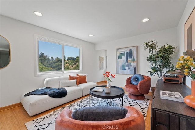 745 Crane Blvd, Los Angeles, CA 90065 - living area featuring light wood finished floors, recessed lighting, and baseboards