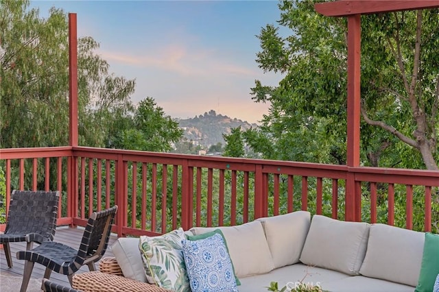 745 Crane Blvd, Los Angeles, CA 90065 - wooden deck featuring an outdoor hangout area