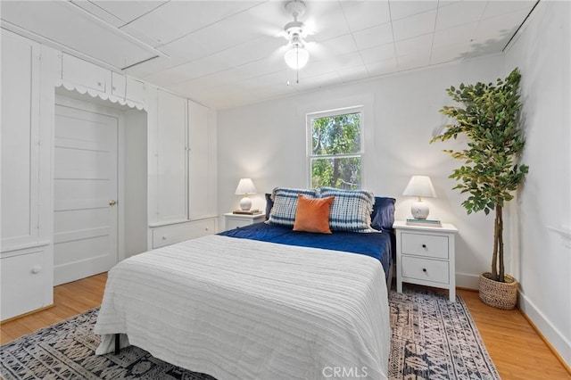 745 Crane Blvd, Los Angeles, CA 90065 - bedroom featuring light wood finished floors, attic access, and a ceiling fan