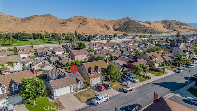 14079 El Camino Pl, Fontana, CA 92337 - aerial view of residential area featuring a mountain backdrop